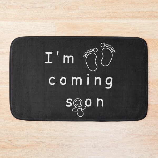 Item preview, I'm Coming Soon (Dark mode)- Minimalist Pregnancy Announcement designed and sold by Très Joli Brothers.