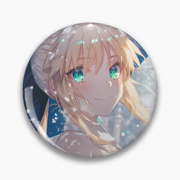 Item preview, Paraguas Snowfall de Saber Lily de Fate Grand Order con cinta azul claro suave designed and sold by 108Recordings.