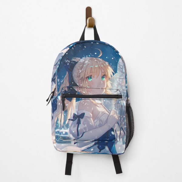 Item preview, Saber Lily Fate Grand Order Snowfall Umbrella Soft Light Blue Ribbon designed and sold by 108Recordings.