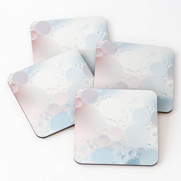 Item preview, Pink, blue and white watercolor bubbles, water drops pastel soft tone pattern designed and sold by TanalyFlowers.