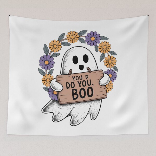 Item preview, You Do You Boo Halloween Ghost Spooky Season Cute Ghost Hall designed and sold by TrinaEspinoza.