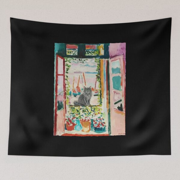 Item preview, Cat by Open Window Coastal Painting Style  designed and sold by JordynLadukeg65.