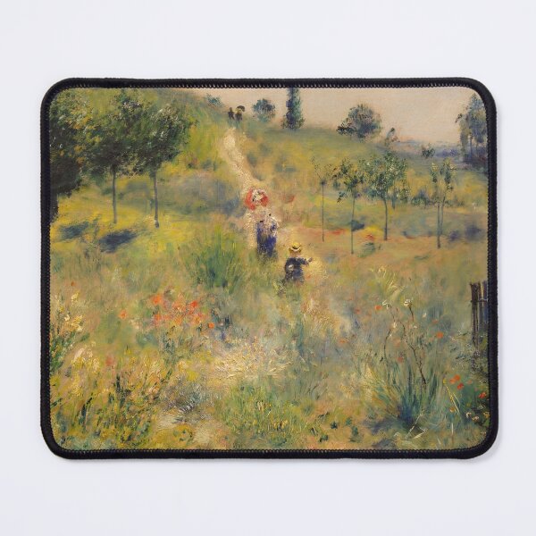 Item preview, Path Leading Through Tall Grass by Pierre-Auguste Renoir: Sunlit Impressionist Landscape designed and sold by artofuniverse.