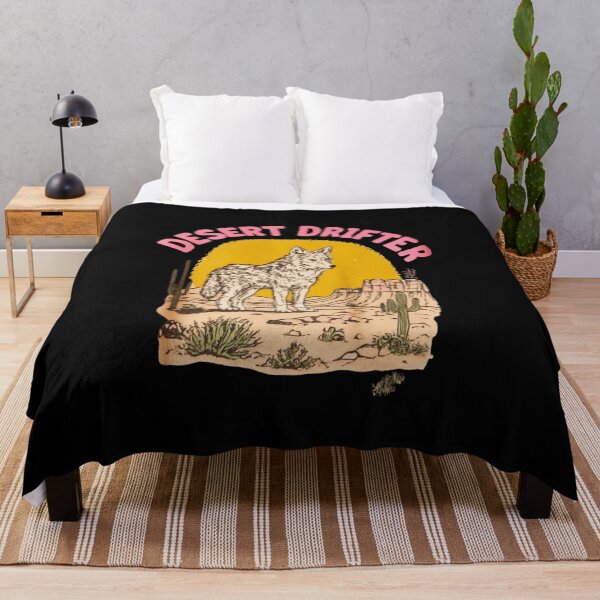 Item preview, Desert Drifter Coyote Vintage Southwest Illustration designed and sold by Blurbean.