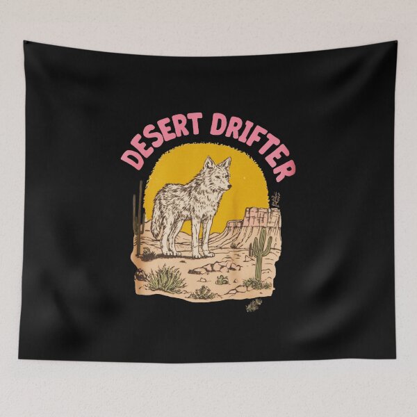 Item preview, Desert Drifter Coyote Vintage Southwest Illustration designed and sold by Blurbean.