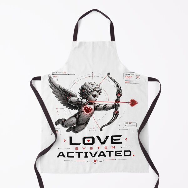 Item preview, Love System Activated – Cyber Cupid Robot Valentine Sci-Fi designed and sold by the-dovlat.
