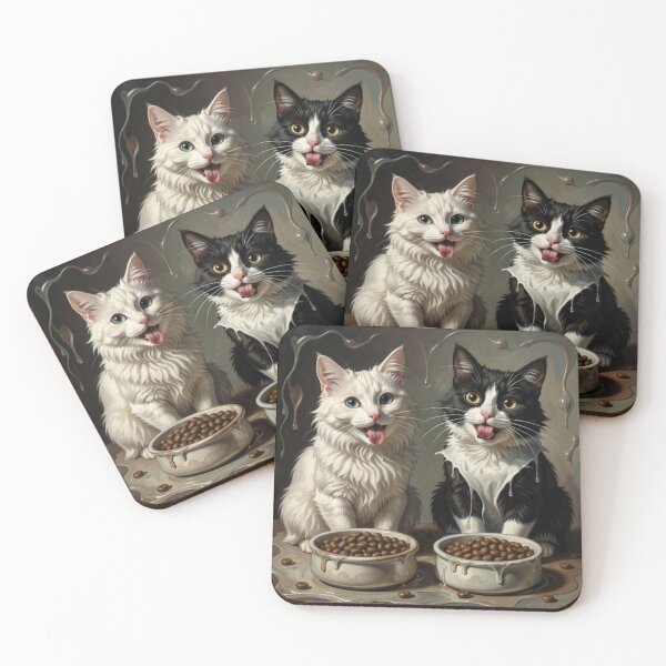 Item preview, Cheeky cats with their tongues sticking out – a playful cat moment for true animal lovers designed and sold by FotoworldEdel.