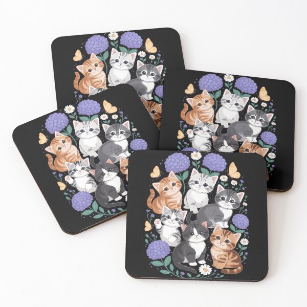 Item preview, Cute Cat Cute Kitten Floral designed and sold by TrinaEspinoza.