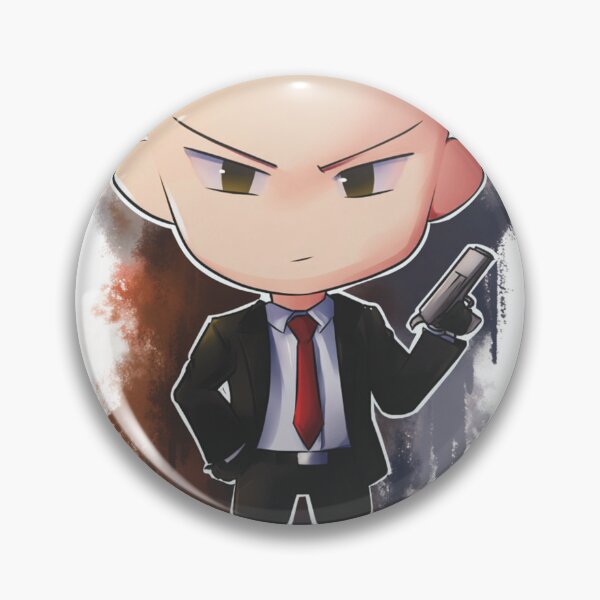 Item preview, Chibi Silent Assassin | Cute Bald Hitman‑Style Character designed and sold by MyChibiArts.