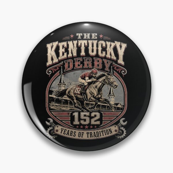 Item preview, Kentucky Derby Horse Racing Vintage 152 Years Tradition Jockey Chapel  designed and sold by graphixpolash.