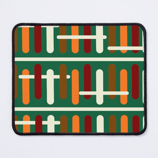 Item preview, Retro Mid-Century Modern Library - Abstract Geometric Pillar Pattern designed and sold by Luckymoon2000.