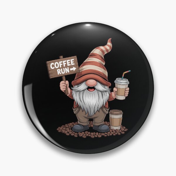 Item preview, Gnome Graphic With Coffee Run Sign For Coffee Lover designed and sold by TrinaEspinoza.