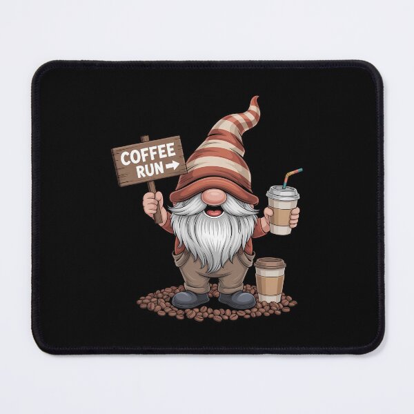Item preview, Gnome Graphic With Coffee Run Sign For Coffee Lover designed and sold by TrinaEspinoza.