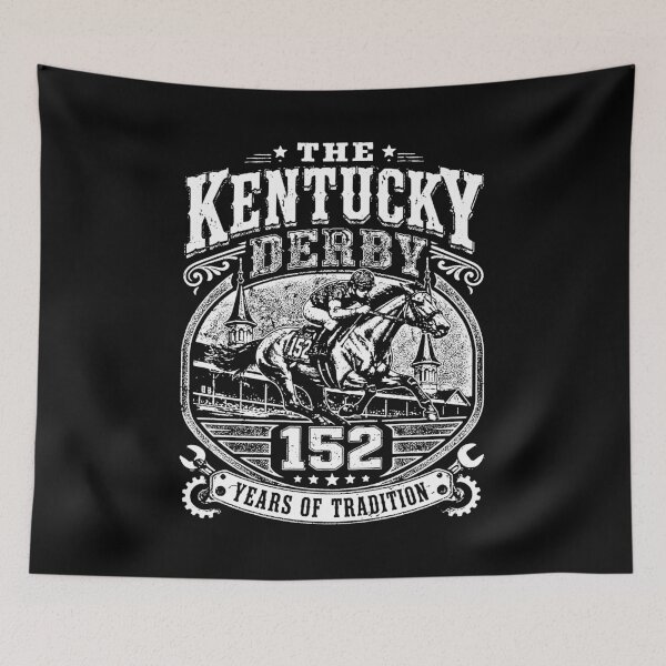 Item preview, Kentucky Derby Horse Racing Vintage 152 Years Tradition Jockey Chapel designed and sold by graphixpolash.