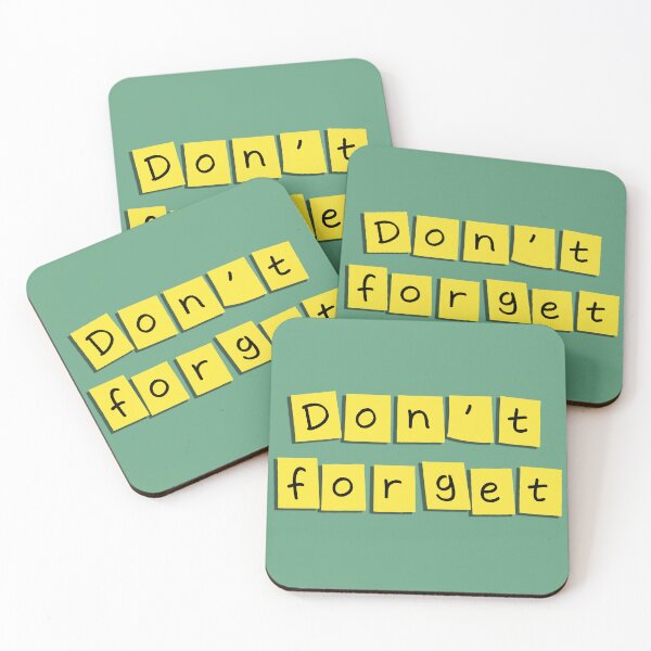 Item preview, "Don't forget" text on a small sticky note! - Yellow designed and sold by Alan-David.