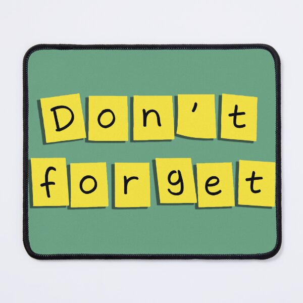 Item preview, "Don't forget" text on a small sticky note! - Yellow designed and sold by Alan-David.