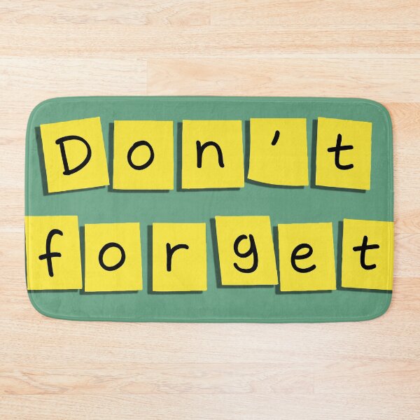 Item preview, "Don't forget" text on a small sticky note! - Yellow designed and sold by Alan-David.