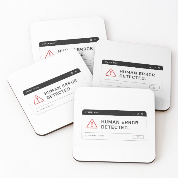Item preview, Human Error Detected – Funny Tech Humor Programmer designed and sold by the-dovlat.