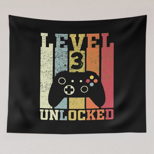 Item preview, Level 3 Unlocked Funny Video Gamer 3rd Birthday Gift designed and sold by OlyvieArt.