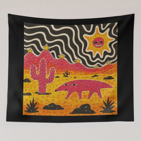 Item preview, Psychedelic Desert Creature with Smiling Sun designed and sold by Modaozushi216.
