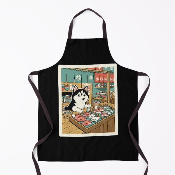 Item preview, Shiba Inu Fish Market Illustration Cozy Scene designed and sold by JordynLadukeg65.
