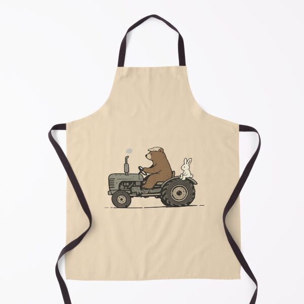 Item preview, Bear Driving Tractor – Whimsical Animal Art designed and sold by Dogandesighn.