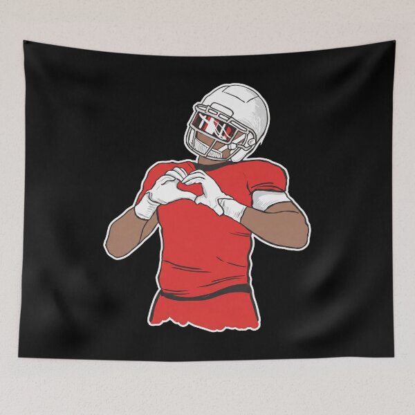 Item preview, Football Player Heart Sign designed and sold by cozygamerstore.