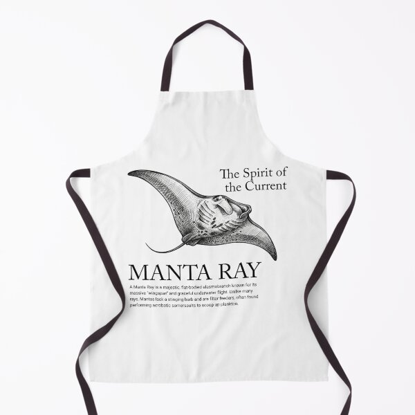 Item preview, Manta Ray - The Spirit of the Current Vintage Marine Biology designed and sold by MotionBanana Art.