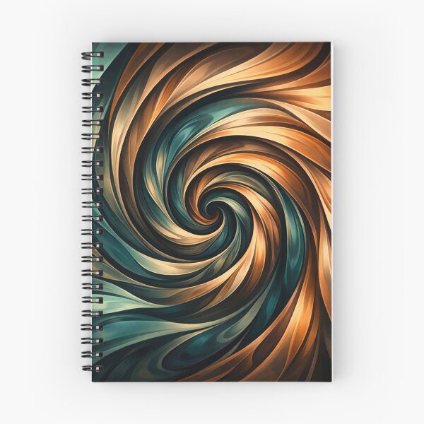 Item preview, Metallic Swirl: Teal and Bronze Spiral Vortex designed and sold by Owcomm.