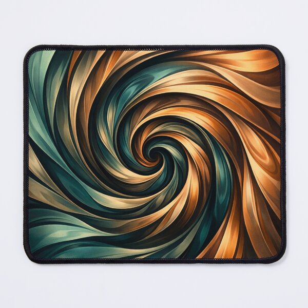 Item preview, Metallic Swirl: Teal and Bronze Spiral Vortex designed and sold by Owcomm.