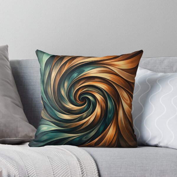 Item preview, Metallic Swirl: Teal and Bronze Spiral Vortex designed and sold by Owcomm.