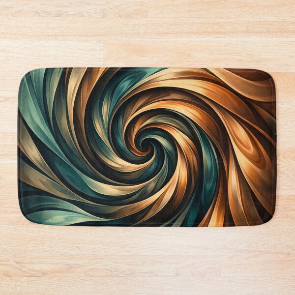 Item preview, Metallic Swirl: Teal and Bronze Spiral Vortex designed and sold by Owcomm.