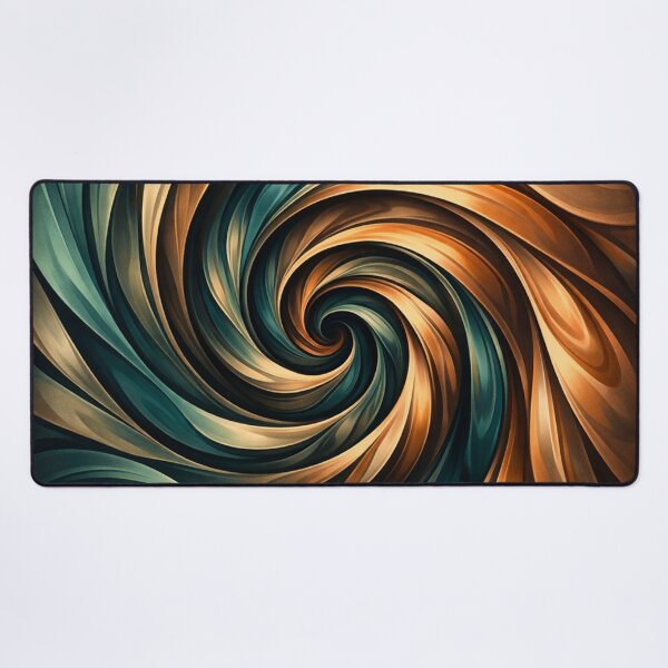 Item preview, Metallic Swirl: Teal and Bronze Spiral Vortex designed and sold by Owcomm.