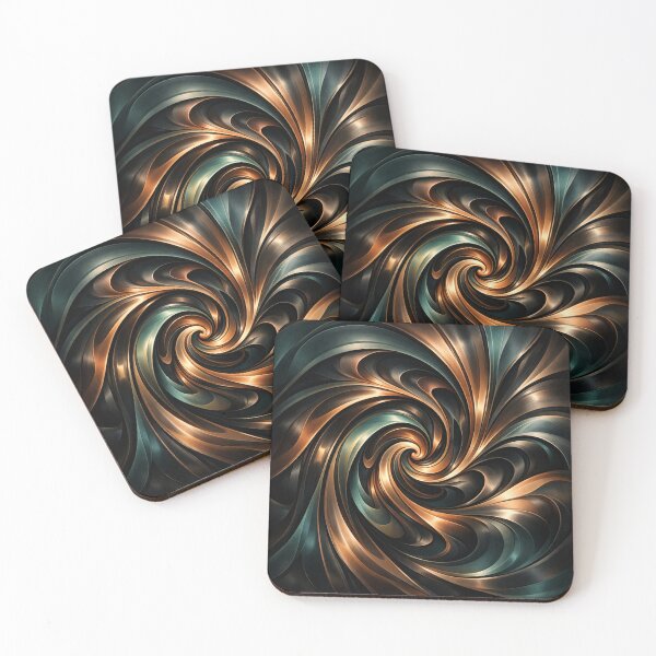 Item preview, Copper and Teal Metallic Vortex designed and sold by Owcomm.