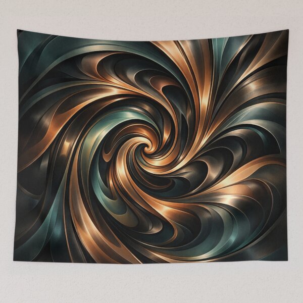 Item preview, Copper and Teal Metallic Vortex designed and sold by Owcomm.