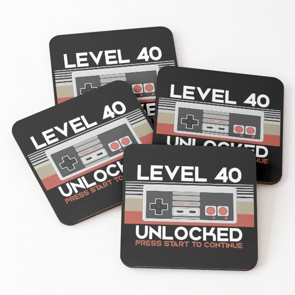 Item preview, Level 40 Unlocked Gamer Birthday level 40 birthday designed and sold by OlyvieArt.