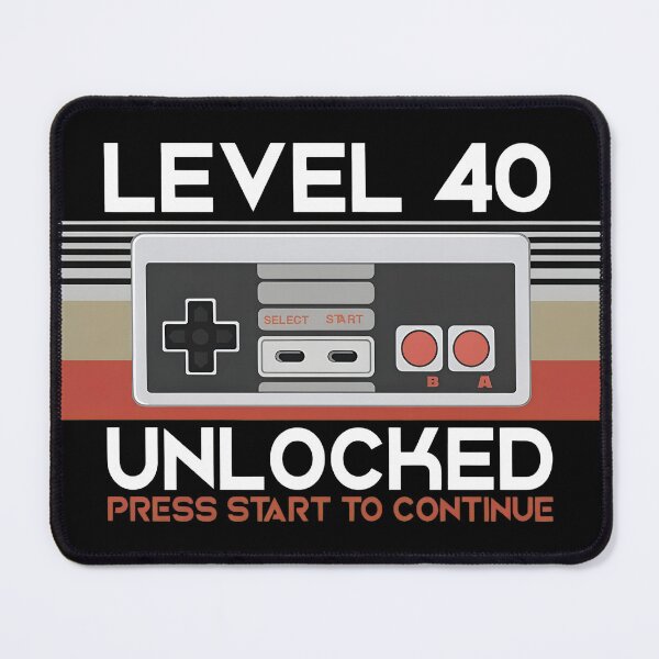 Item preview, Level 40 Unlocked Gamer Birthday level 40 birthday designed and sold by OlyvieArt.