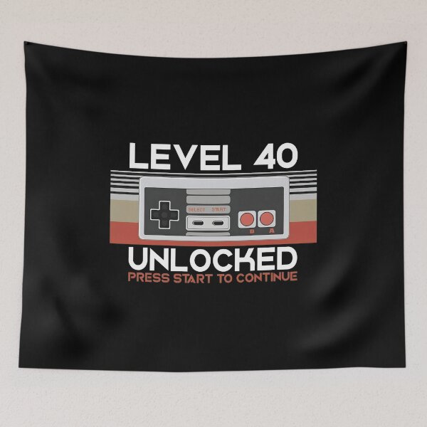 Item preview, Level 40 Unlocked Gamer Birthday level 40 birthday designed and sold by OlyvieArt.