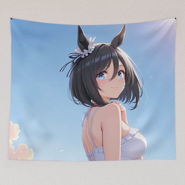 Item preview, Eishin Flash Uma Musume Pretty Derby White Dress Sky Glow designed and sold by SuperTeamCanada.