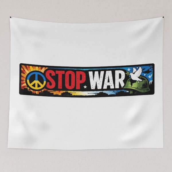 Item preview, Stop War Ukrainian Peace Sign designed and sold by Owcomm.