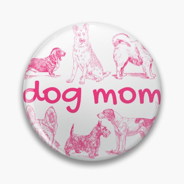 Item preview, Dog Mom Pink Retro Illustrations - Kawaii Wobbly Line Art designed and sold by Niji Hibana.