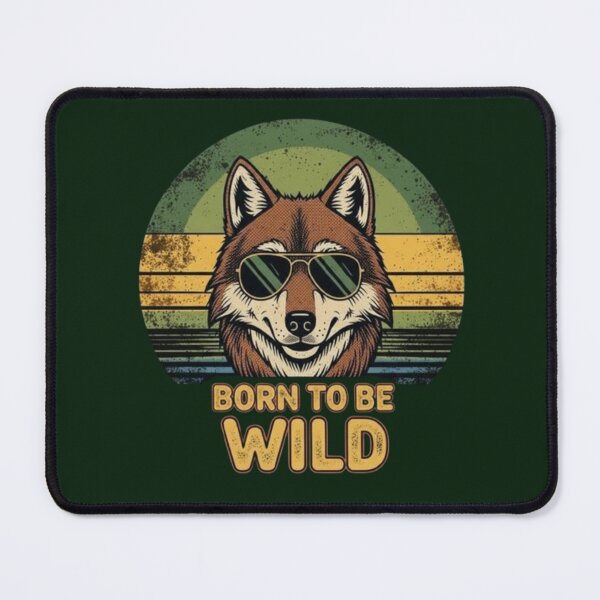 Item preview, Born to Be Wild – Retro Wolf Art designed and sold by Dogandesighn.