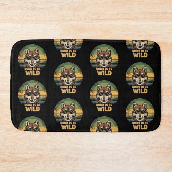 Item preview, Born to Be Wild – Retro Wolf Art designed and sold by Dogandesighn.