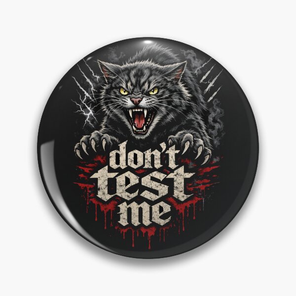 Item preview, Don't Test Me Angry Rock Cat T-Shirt designed and sold by Owcomm.