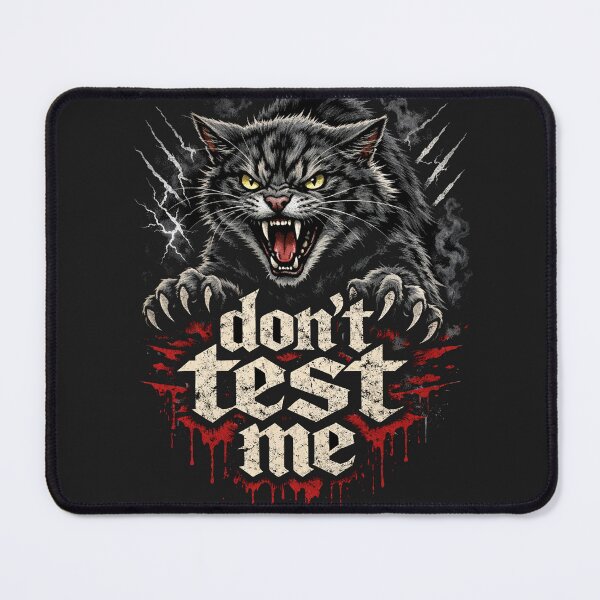 Item preview, Don't Test Me Angry Rock Cat T-Shirt designed and sold by Owcomm.