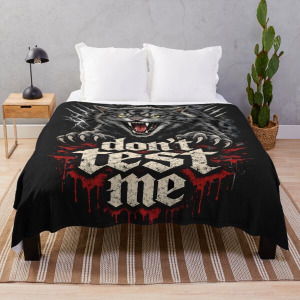 Item preview, Don't Test Me Angry Rock Cat T-Shirt designed and sold by Owcomm.