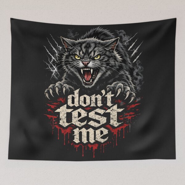Item preview, Don't Test Me Angry Rock Cat T-Shirt designed and sold by Owcomm.