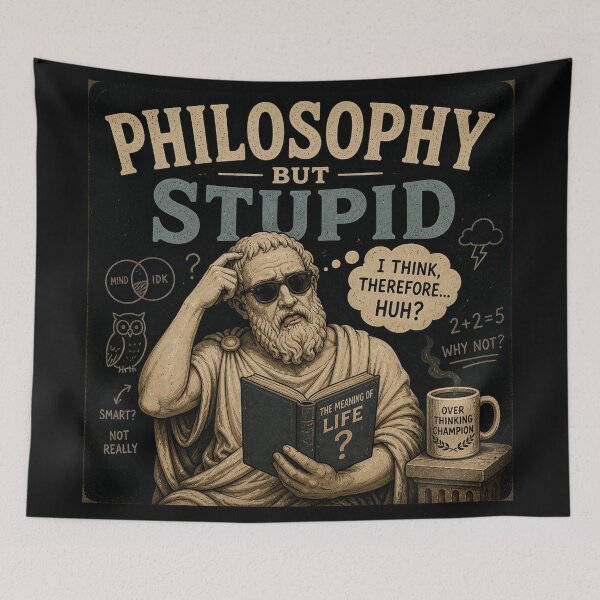 Item preview, Philosophy But Stupid – Funny Thinker Meme Design designed and sold by Pond21.