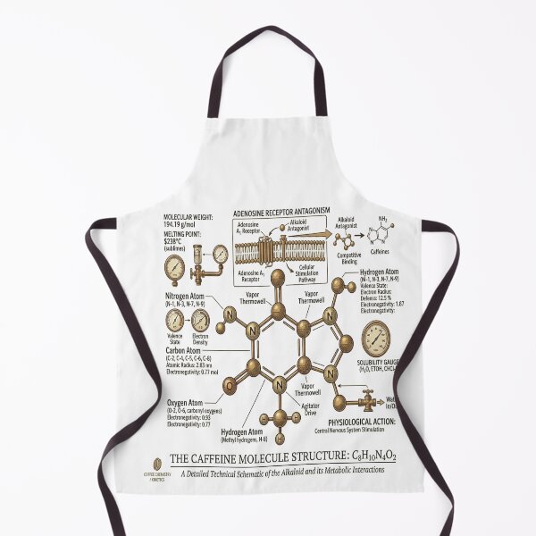 Item preview, The Caffeine Molecule - Advanced Coffee Chemistry Schematic designed and sold by ClaussShop.