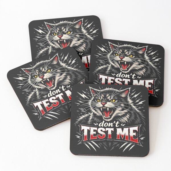 Item preview, Angry Cat Don't Test Me Sarcastic Gothic Edgy Graphic designed and sold by Owcomm.